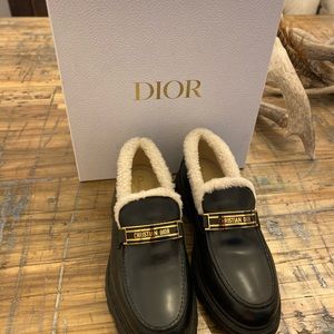Christian Dior Sherpa Code Loafers